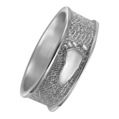 Heirloom Ring Foot Print 14k White Gold Keepsakes